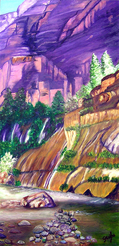 Canyon Colors - Original Oil Painting by Artist DJ Geribo