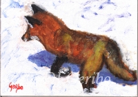 Daily Paintings - Animals by artist DJ Geribo - Red Fox Hunting