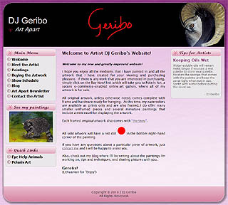 DJ Geribo's NEW Art Apart Website