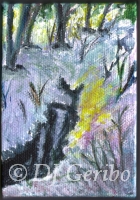 Frozen Winter Stream - Painting by artist DJ Geribo