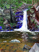 Kinsman Falls - Painting by artist DJ Geribo